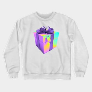 Purple Gift with Tag Crewneck Sweatshirt